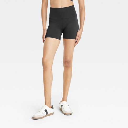 Women s Seamless High rise Ribbed Bike Shorts 4 All In Motion Target