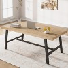 coucheta Industrial Dining Table for 6~8 People, 78.7" Long Rectangle Dining Tables with Sturdy Metal Frame, Dinner Tables for Kitchen, Dining Room - 3 of 4
