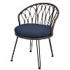 Anybear 2PC Rattan Chairs with Glass Round Table Leisure Set for Patio Balcony Courtyard - 4 of 4