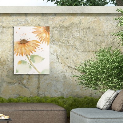 Light Botanical Mixed Media Abstract Canvas Art 32" x 24"