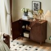 JVNOXK-Medieval Modern Sideboard with Storage Space, Featuring Double-Door Cabinet, Suitable for Living Room - Walnut - 4 of 4