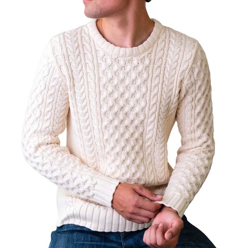 Hope u0026 Henry Mens' Fisherman Sweater (ivory Fisherman Cable, X-large) :  Target