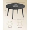 Round Dining Table for 6, 47.2 Inch Kitchen Table with Tapered Solid Wood Legs & Heat-Resistant Top, 264 lb Capacity - 2 of 4