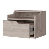 PAGED Wall Mounted Nightstand Modern Wooden Bedside Table with Storage Drawer and Open Shelf, Night Stand for Bedroom, Living Room - 3 of 4