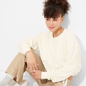 Women's Bubble Hem Sweatshirt - Wild Fable™ - 1 of 3