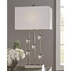 Jaala Metal Lamp Clear/Silver - Signature Design by Ashley: Crystal & Metal Base, 3-Way Switch, UL Listed - 2 of 2