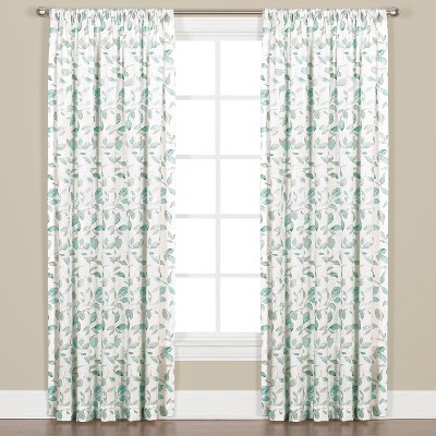 Saturday Knight Ltd Gentle Wind Collection High Quality Leaf Pattern Window Panel With 3" Rod Pocket - Jade