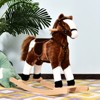 Qaba Kids Plush Toy Rocking Horse Pony Toddler Ride on Animal for Girls Pink Birthday Gifts with Realistic Sounds - 2 of 4