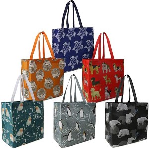 Animal Reusable Grocery Bags - W13*H13*D7 6 Packs Lightweight - 1 of 4