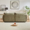 Kumasinova 88" Modern Chenille Sleeper Sofa with Sturdy Wood Frame & 2 Matching Pillows, Wide Living Room 3-Seater Sofa, Thickly Padded Seat - 3 of 4