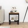 vidaXL Coffee Table Storage Sofa Side Table for Home Living Room Solid Wood - Multicolor - 3 of 4