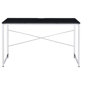 Okak 47IN Modern Standing Desk with Chrome Metal Frame, Office Desk with Reinforced Design, Computer Desk for Living Room, Office - 1 of 4