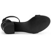 Allegra K Women's Open Round Toe Block Low Heels Ankle Strap Sandals - 4 of 4