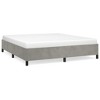 vidaXL Bed Frame Light Gray 76 in.x79.9 in. King Velvet - 2 of 4