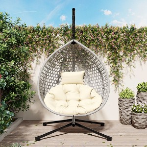 YOOCOZZ Versatile HDPE American Design Patio Hanging Egg Chair - 1 of 4