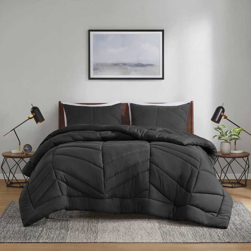 Sutton Quilted Chevron Comforter Set - Intelligent Design, 2 of 8