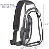 Hachikiko Clear Sling Bag - Thick PVC Crossbody Chest Daypack with Adjustable Mesh Strap for Concerts, Travel, Work, Gym - 2 of 4