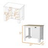 NicBex Mobile Kitchen Island Cart Morden Kitchen Carts with Storage with 1 Open Storage Shelf and 1 Cabinet Door for Kitchen, White - 4 of 4