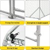 Metal Chicken Coop Run, Outdoor Walk-In Poultry Cage with Waterproof, Anti-UV Cover, Spire-Shaped Duck and Rabbit House for Backyard, Farm - 3 of 4