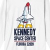 NASA Kennedy Space Center Spaceship and Logo Men's White Crew Neck Long Sleeve Graphic Tee - 2 of 3