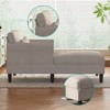 Mjkone 37'' Ice Velvet Chaise Lounge Sofa Couch - 2 of 4