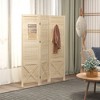 NicBex Room Divider Folding Privacy Screen with Peg Board Display for Home & Office - 4 of 4