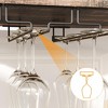 3-Tier Industrial Wine Bar Cabinet with Detachable Wine Rack, Drawer, Glass Holder & Mesh Doors Durable Sideboard and Buffet Storage, Wood - 4 of 4
