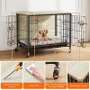 homfan 32.5 Inch Medium SmallHeavy with Wheels, Removable Tray, 2 Lockable Doors - 4 of 4