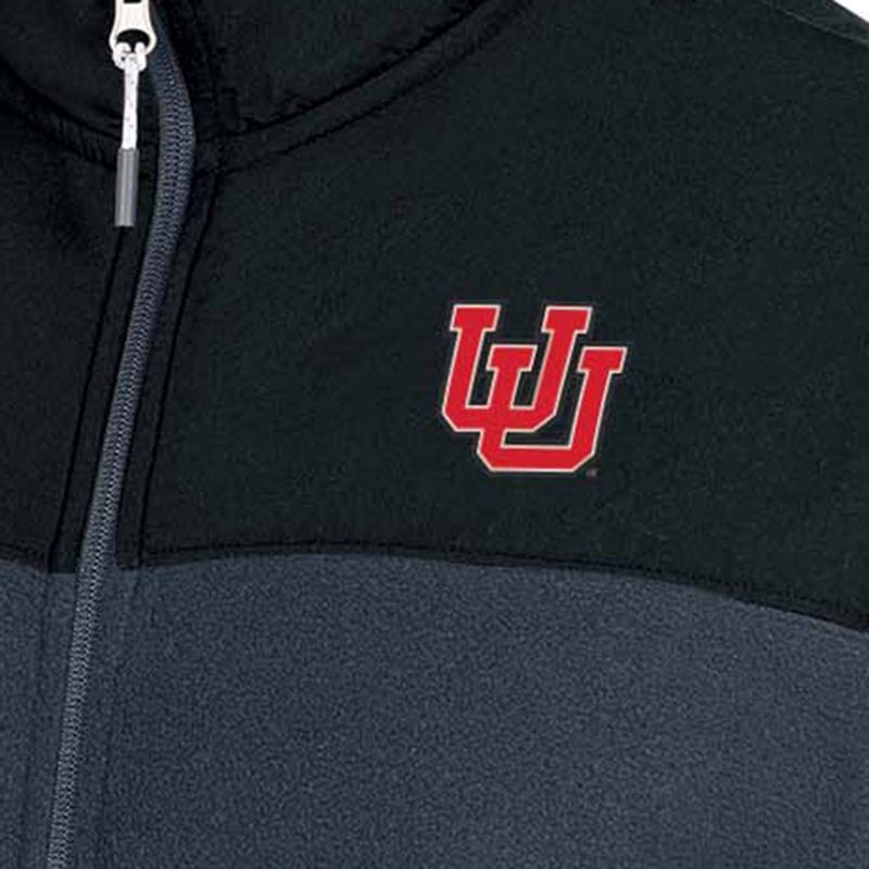 NCAA Utah Utes Gray Fleece Full Zip Jacket, 3 of 4