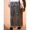 INSPIRE CHIC Men's 70s Disco Straight Leg Party Metallic Glitter Pants - 3 of 4