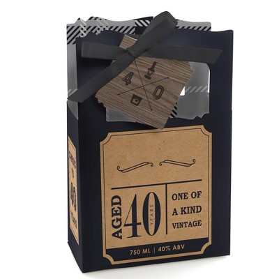 Big Dot of Happiness 40th Milestone Birthday - Party Favor Boxes - Set of 12