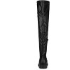 Allegra K Women's Zipped Low Block Heel Over Knee High Fashion Boots - 4 of 4