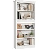 71" Farmhouse Bookcase w/Display Rack & Fluted Design, 5 Tier Tall Bookshelf with Wooden Base, Wood Bookshelf Vintage Book Shelf for Office Library - 2 of 4