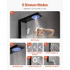 VEVOR Shower Panel Tower System with Rainfall Shower Head, LED, 53 in Brushed Stainless Steel Shower Column, 6-Function Faucet, Black - 4 of 4