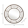Modern Decorative Wall Mirror - Round Metal Frame with Glass - Stylish Accent for Home, Office, Bedroom, or Living Room - 28" Gold Metallic - 2 of 4