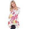 Maternity Floral Scoop Neck Tunic Top with Pockets - White Mark - 2 of 3