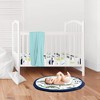 Sweet Jojo Designs Boy Baby Tummy Time Playmat Mod Dinosaur Blue Green and White - 2 of 4