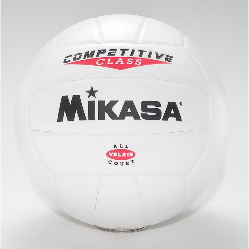 Mikasa VSL215 Competitive Class Volleyball, Size 5, White, 1 of 2