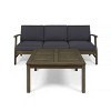 GDFStudio Abena Outdoor Acacia Wood 3 Seater Sofa and Coffee Table Set with Cushions - 2 of 4