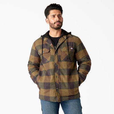 Dickies Relaxed Fit Icon Hooded Quilted Flannel Shirt Jacket