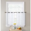 HLC.ME Abbey Faux Linen Semi Sheer Grommet Short Thick Curtain Tiers for Small Windows, Kitchen & Basement, Pair - 2 of 4