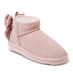 Fireside by Dearfoams Women's Riverland Genuine Shearling Bootie with Bow - 1 of 4