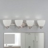 Sunset Preston 4-Light Silver Bathroom Vanity Light in  Bright Satin Nickel - 3 of 4