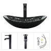 ELECWISH Bathroom Artistic Tempered Glass Vessel Sink with Faucet and Pop-up Drain - 4 of 4