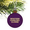 Western Carolina Alumni Mini Small Tiny Wood Christmas Tree Holiday Ornament - 3 of 4