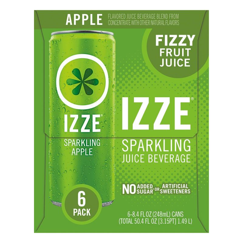 IZZE Apple Sparkling Juice - 6pk/8.4 fl oz Cans, 3 of 5