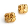 14K gold plated chunky alloy stud earrings for women trendy statement earring for jewelry gifs - 3 of 4