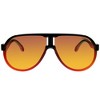 Carrera  4NL UZ Unisex Aviator Sunglasses Matte Black White 99mm - 2 of 3