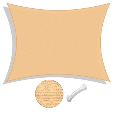 LAGarden 13x10 Ft HDPE Rectangle Sun Shade Sail