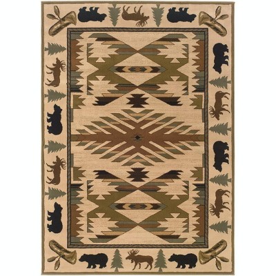 Oriental Weavers Hudson 6'7" x 9'6" Machine Woven Rug in Ivory